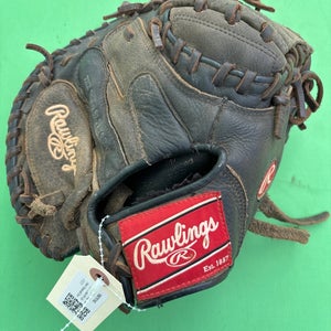 Brown Rawlings Premium Series RH Catcher's Baseball Glove 32.5"