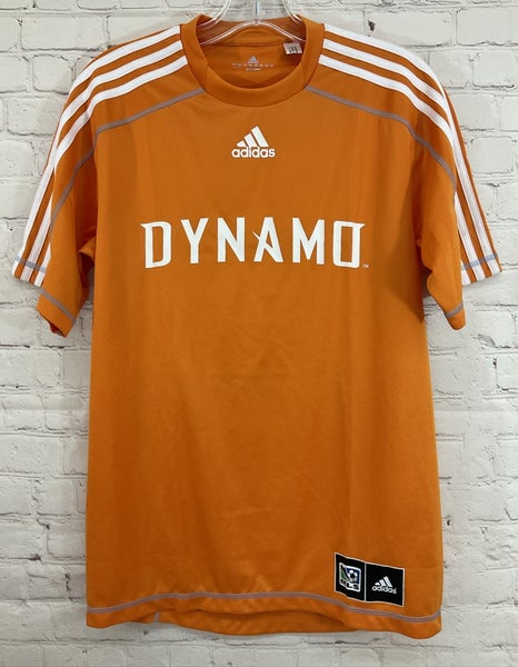 Adidas Men's CLIMALITE 100% Polyester DYNAMO Soccer Shirt Orange White Small