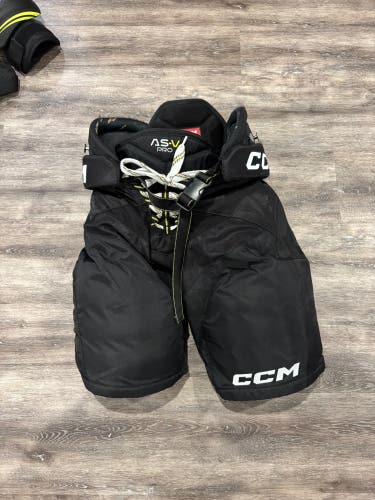 Black Senior Small CCM Tacks AS-V Pro Hockey Pants (Used)