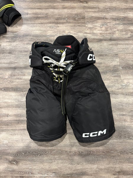 Black Senior Small CCM Tacks AS-V Pro Hockey Pants (Used)