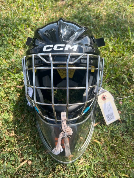 Black Junior CCM Axis F5 Goalie Mask