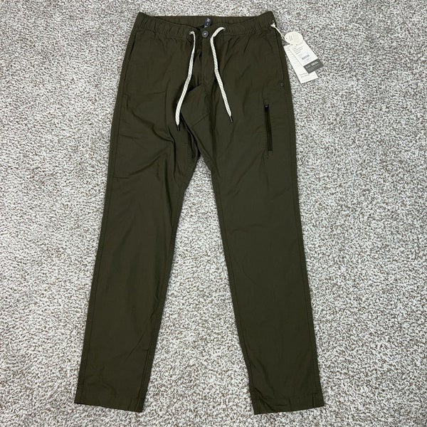 Vuori Pants Mens Medium Ripstop Dark Oregano Green Sport Drawstring Stretch B25