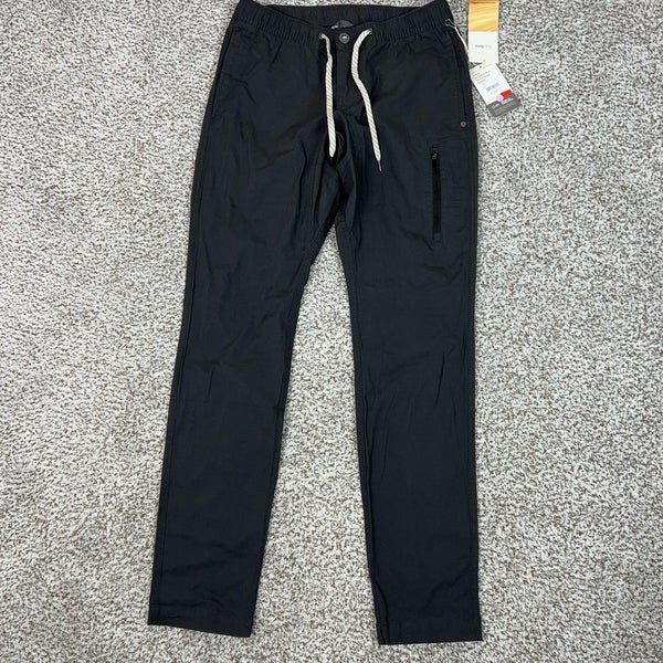Vuori Pants Mens Small Charcoal Gray Ripstop Organic Cotton Drawstring B24