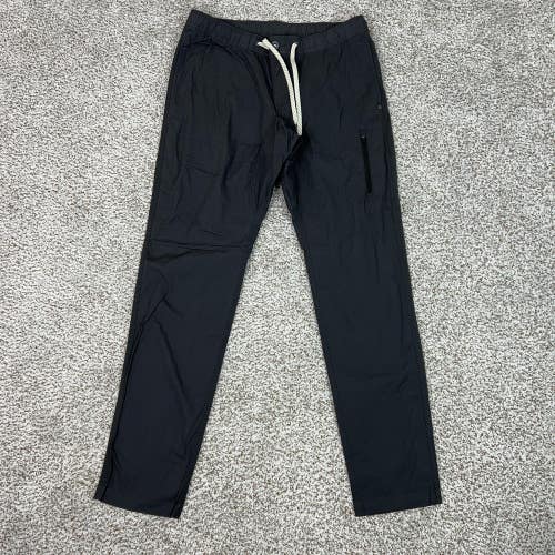 Vuori Pants Mens Large Black Ripstop Drawstring Organic Cotton Casual Jogger B23