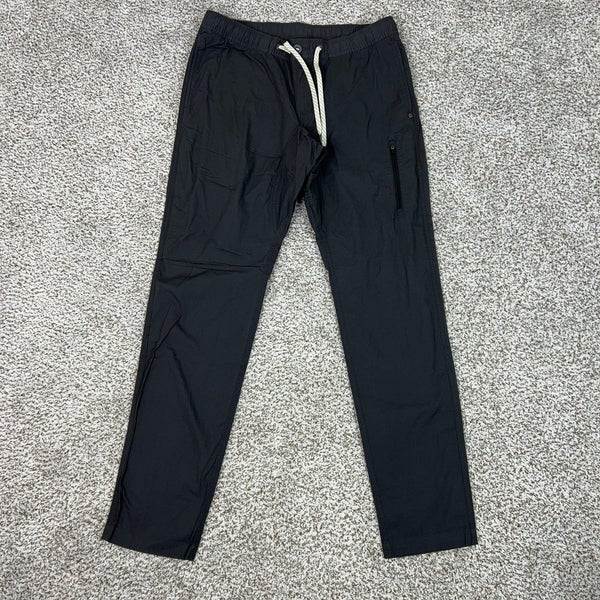 Vuori Pants Mens Large Black Ripstop Drawstring Organic Cotton Casual Jogger B23