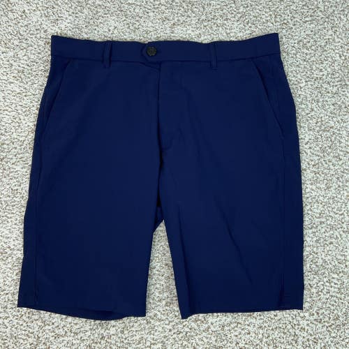 Greyson Shorts Mens 34 Navy Blue Performance Golf Stretch Lightweight Montauk