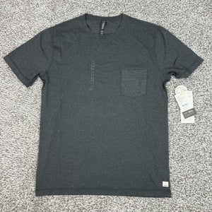 Vuori Shirt Men Medium Tradewind Performance Heather Grey Athletic Tee Pocket V7