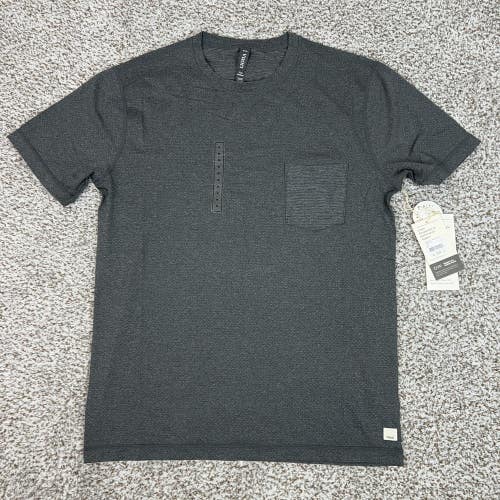 Vuori Shirt Men Medium Tradewind Performance Heather Grey Athletic Tee Pocket V7