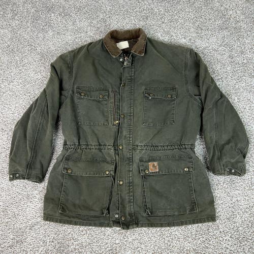 Vintage Carhartt Jacket Mens XL Tall Barn Coat Chore Canvas Blanket Lined 90s
