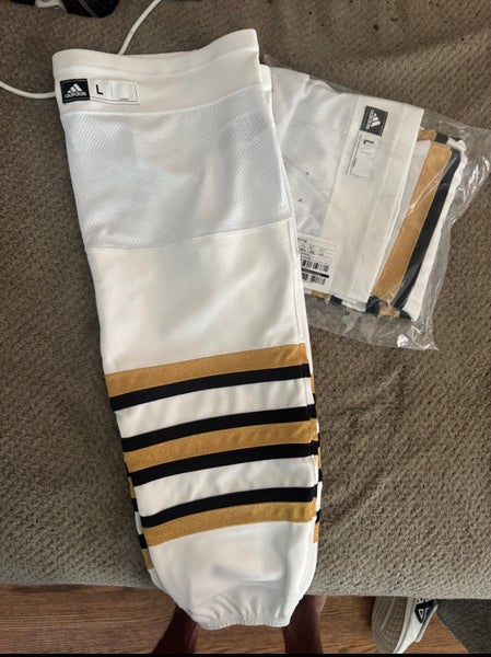 New Bruins Centennial White Large Senior Adidas Socks Pro Stock
