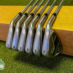 Right Handed Callaway Mavrik Irons 5-PW Elevate 95g Stiff Flex Steel Golf Set