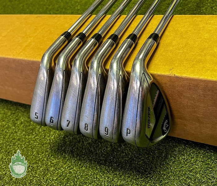 Right Handed Callaway Mavrik Irons 5-PW Elevate 95g Stiff Flex Steel Golf Set