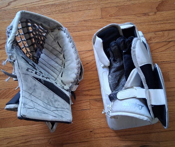 CCM Eflex 3.5 Regular JR hockey goalie gloves set (Used)