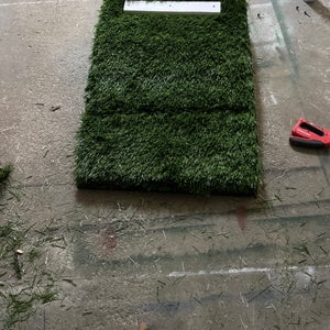 (New) Home made 3 ft long by 2 ft wide turf pitchers mound W/ wheels and handle