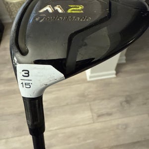 Men's 2017 TaylorMade M2 Left Hand Fairway Wood Stiff Flex 15 Loft (Used)