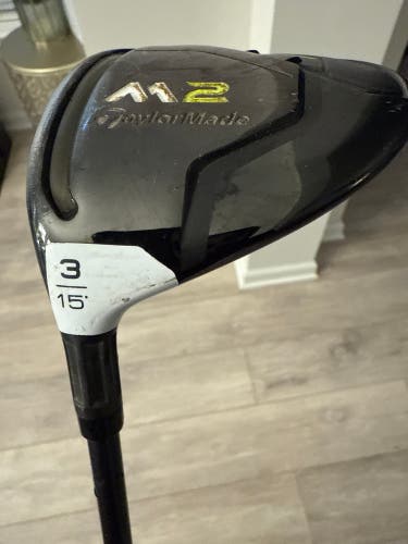 Men's 2017 TaylorMade M2 Left Hand Fairway Wood Stiff Flex 15 Loft (Used)