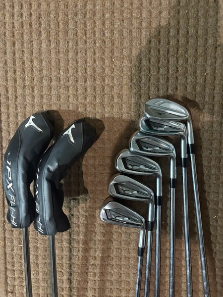 Men's 2020 Mizuno JPX 921 Hot Metal Pro Right Handed Iron Set Stiff Flex (8 Clubs) #4 - #9, PW, GW S