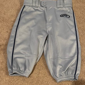 Gray Unisex Small Youth Russell Athletic baseball/softball Pants (New)