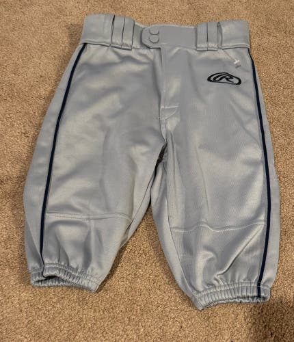 Gray Unisex Small Youth Russell Athletic baseball/softball Pants (New)