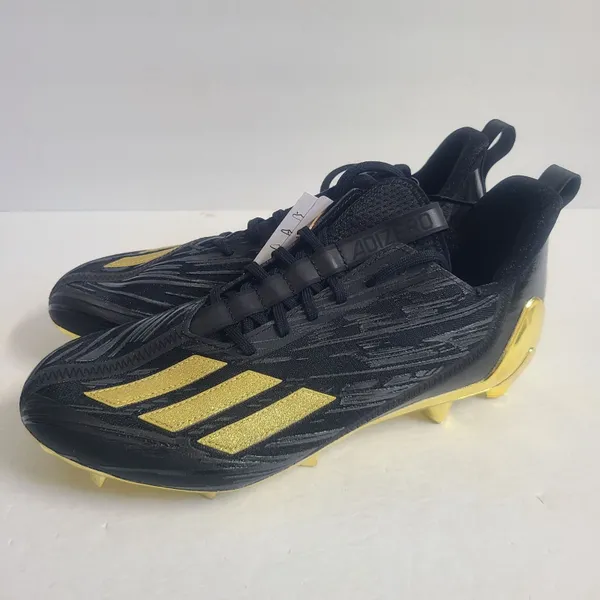 Adidas Adizero Football Cleats GX4051 Size 9.5 Black Gold