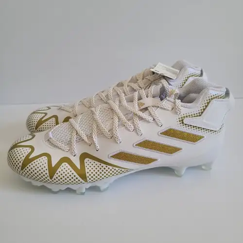 Adidas Freak 22 Football Cleats GW3420 Size 11.5 White Gold Metallic