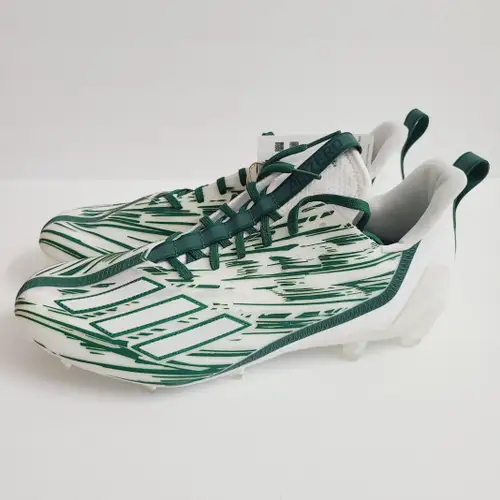 Adidas Adizero Football Cleats GZ6915 Size 12.5 White Dark Green #2