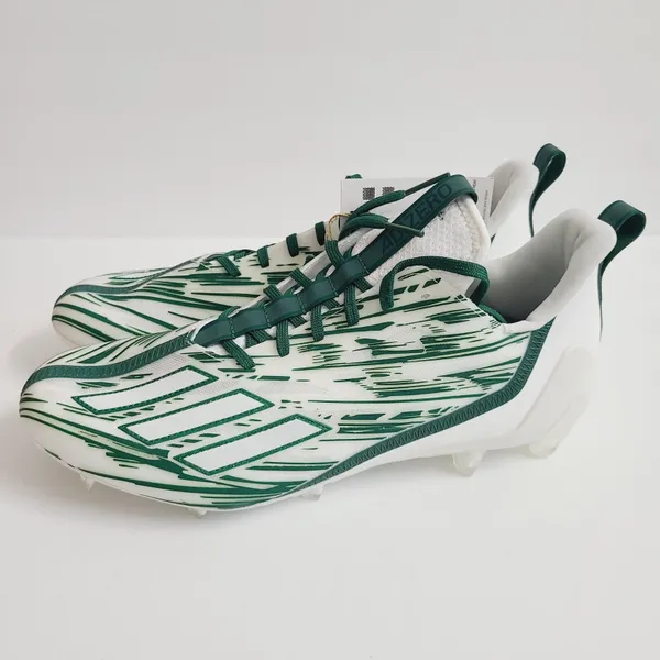 Adidas Adizero Football Cleats GZ6915 Size 12.5 White Dark Green #2