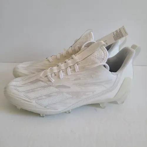 Adidas Adizero 12.0 Football Cleats GX5413 Size 8.5 Triple White