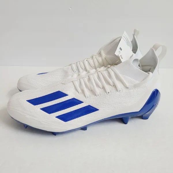 Adidas Adizero Primeknit Football Cleats GV9621 Size 12.5 White Blue