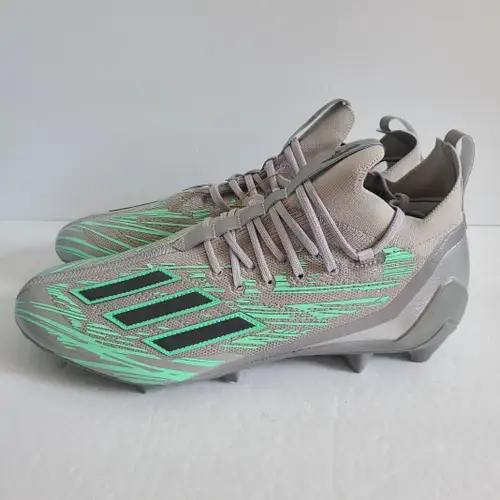 Adidas Primeknit Flash Football Cleats IG9583 Size 14 Gray Green