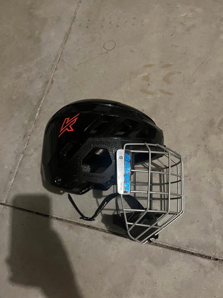 Knapper Ball Hockey Helmet, Bauer face shield