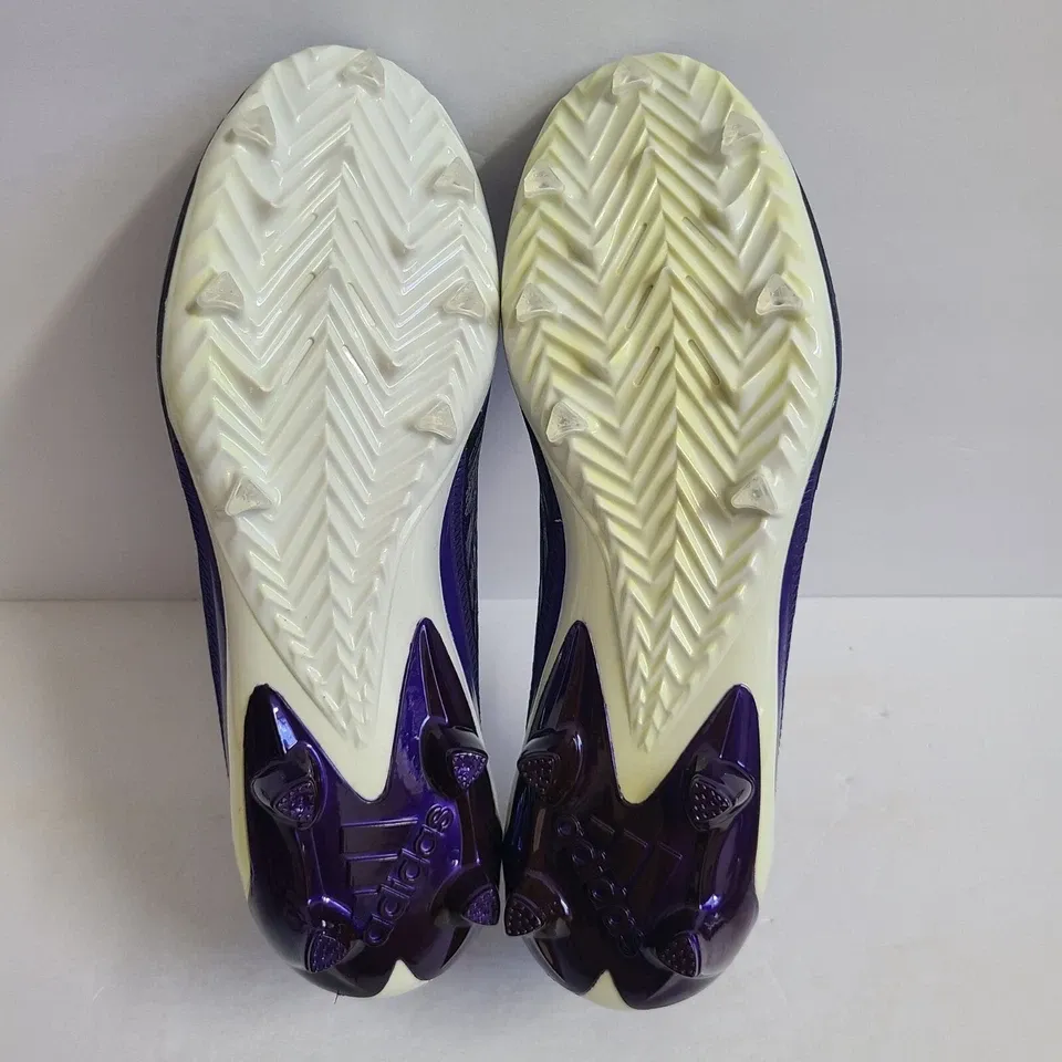NEW Adidas Adizero Football Cleats HP8751 Size 12.5 Purple Adidas Adizero Football Cleats Purple White Shoes HP8751  main image 4