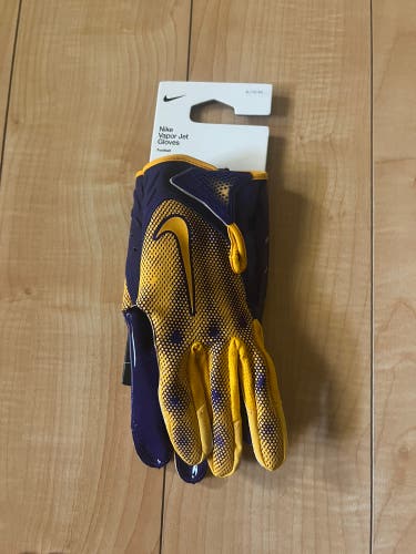 Nike VAPOR Jet 7.0 NCAA LSU TIGERS Football Gloves Men’s Size XL