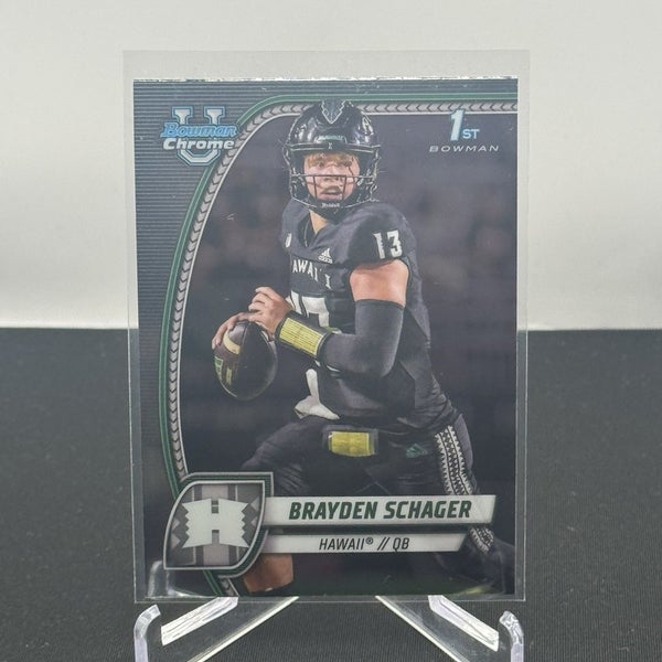 Brayden Schager Hawaii Warriors 2024 Bowman U Football 1st Bowman Base #25