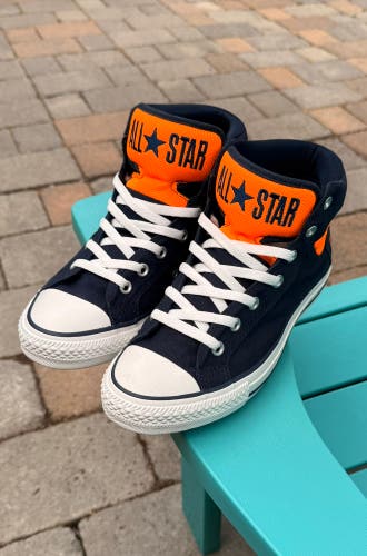 Men's Converse- CT AS Street Hi-Top Sneakers US Size 8 [C4642] - Orange & Blue