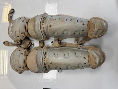 Used Easton YOUTH Catchers Leg Guards Grey Youth 11860-S000298090