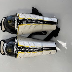 Used Bauer SUPREME ONE 40 Junior Shin Guards White 9" 11860-S000298061