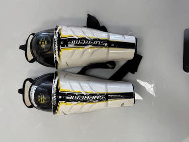 Used Bauer SUPREME ONE 40 Junior Shin Guards White 9" 11860-S000298061