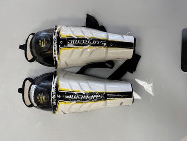 Used Bauer SUPREME ONE 40 Junior Shin Guards White 9" 11860-S000298061
