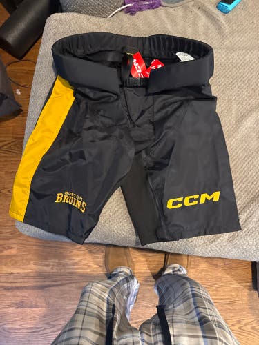 Bruins centennial game Black Medium CCM PPPTKC Pant Shell Pro Stock (New)