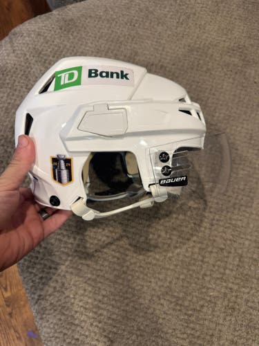 Bruins Medium CCM Vector V08 Helmet Pro Stock (Used)