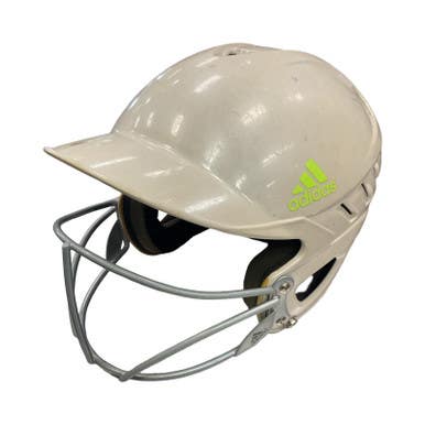 Used Adidas Batting Helmet w/Mask White MD 11859-S000025619