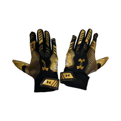 Used Under Armour RECEIVER GLOVES FB Gloves Gold SM 11859-S000025610