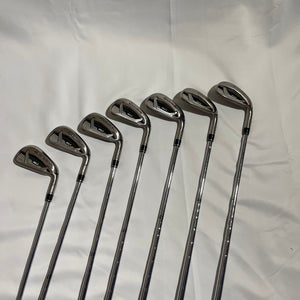 Men's 2017 TaylorMade M1 Right Handed Iron Set Stiff Flex (7 Clubs) #5 - #9, PW, GW Steel Shaft (Use