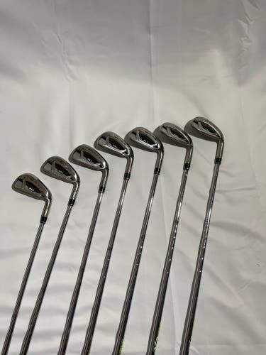 Men's 2017 TaylorMade M1 Right Handed Iron Set Stiff Flex (7 Clubs) #5 - #9, PW, GW Steel Shaft (Use