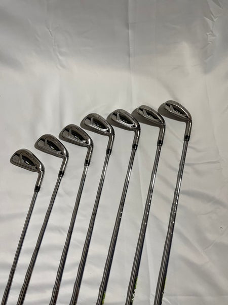 Men's 2017 TaylorMade M1 Right Handed Iron Set Stiff Flex (7 Clubs) #5 - #9, PW, GW Steel Shaft (Use