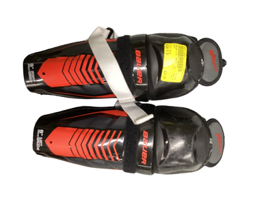 Used Bauer LIL SPORT Youth Shin Guards Black 8" 11613-S000168253