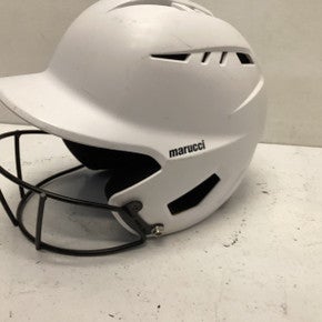 Used Marucci DUROVENT MED Batting Helmet w/Mask White MD 11443-S000197956