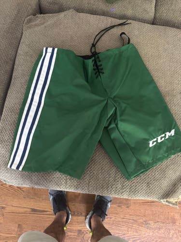 Whalers throwback hurricanes uniform Green Large CCM PP10C Pant Shell Pro Stock (New)