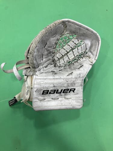 White Junior Bauer GSX Goalie Gloves & Blockers Full Right (Used)